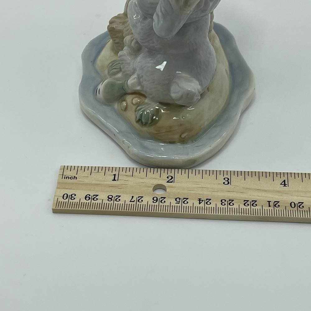 Vintage Porcelain Dogs Puppy Love Figurines Island Tropical Palm Tree Bow‎ Hat - Picture 7 of 8